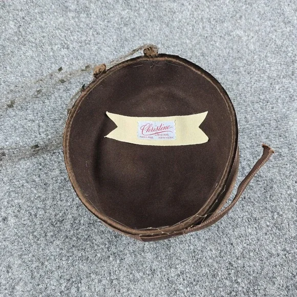 Lot of 3 Vintage Women's Cocktail Fascinator Hats + Box Needs Cleaning & Shaping - Picture 10 of 16